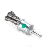 LESSMANN Zopf-Pinselbürsten mit 6 mm Schaft Drm 19 mm  6 Zöpfe  mit Blume  Stahldraht 453358