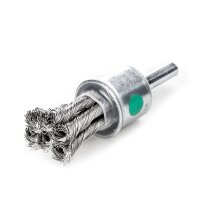 LESSMANN Zopf-Pinselbürsten mit 6 mm Schaft Drm 19 mm  6 Zöpfe  mit Blume  Stahldraht 453358