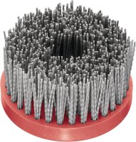 LESSMANN Tellerbürste Kunststoffkörper Drm. 130 mm 4 rhg. Schleifborsten SIC K 80 405845