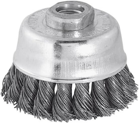 LESSMANN Zopf-Topfbürste, Drm 65 mm, 18 Z  Stahldraht rostfrei ROH glatt 0,50 mm 482817