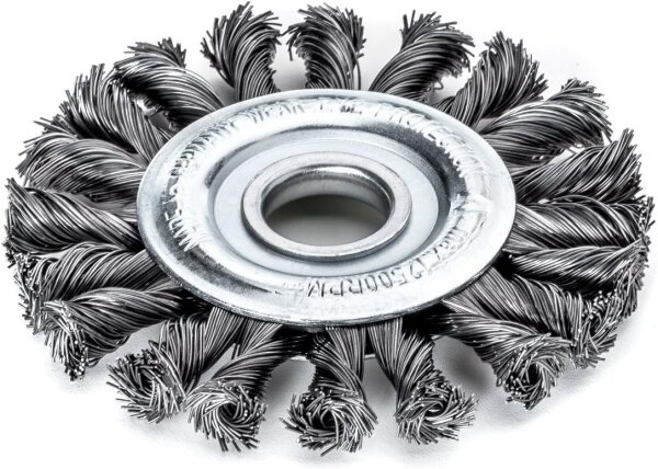 LESSMANN Zopf-Rundbürste Drm 115 x 14 mm  20 Z rechts / links gezopft Stahldraht STH 472211WZ