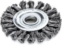 LESSMANN Zopf-Rundbürste Drm 115 x 14 mm  20 Z rechts / links gezopft Stahldraht STH 472211WZ