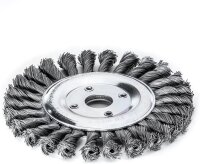 LESSMANN Zopf-Rundbürste Drm 125 x 14 mm 20 Z Stahldraht STH glatt 0,50 mm Bohrung 473211