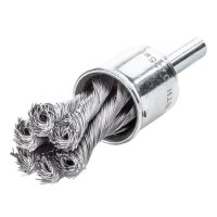 LESSMANN Zopf-Pinselbürste mit 6 mm Schaft Drm 19 mm...