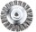 LESSMANN Zopf-Kegelbürste Drm 100 x 12 mm 18 Z Stahldraht STH glatt 0,50 mm, Gew. M1 471257
