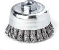LESSMANN Zopf-Topfbürsten, Drm. 65 mm 18 Z Stahldraht STH glatt 0,35 mm  Gew. M 14 482117