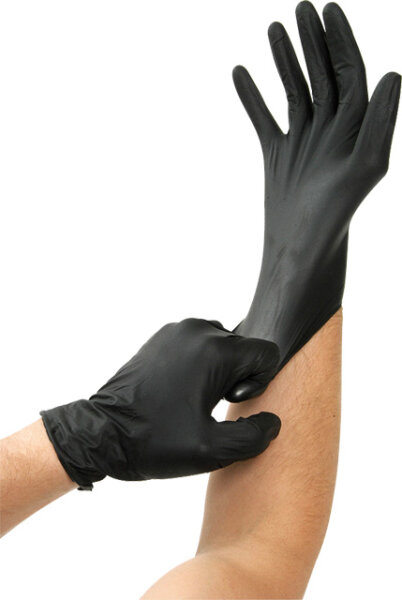 KUNZER Nitril-Einweghandschuh schwarz GREASE BULLY L 100er Pack