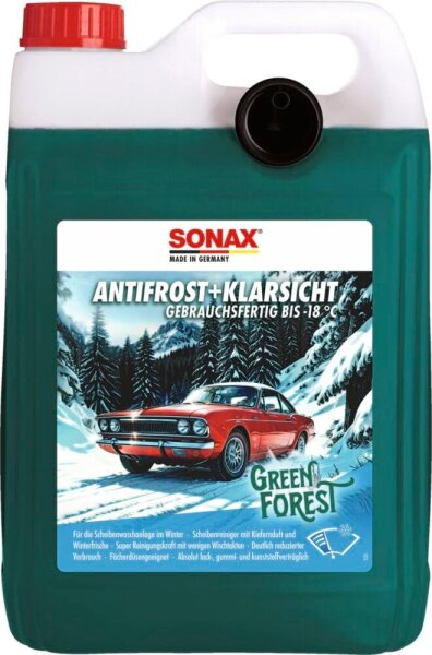 SONAX AntiFrost+KlarSicht bis -18°C Green Forest 5 Liter Kanister Gebrauchsfertig 01385000