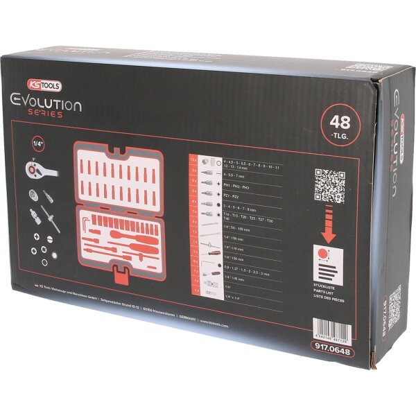 KS Tools 1/4" Steckschlüssel-Satz, 48-tlg