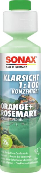 SONAX KlarSicht 1:100 Konzentrat Orange+Rosemary 250 ml 03951410