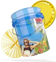 SONAX Auto Wascheimer mit Sieb und Deckel 19l Grit Guard Eimer Capri 04960980