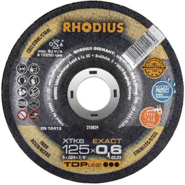 RHODIUS XTK6 EXACT 210829 Trennscheibe 125x0,6x22,23 mm