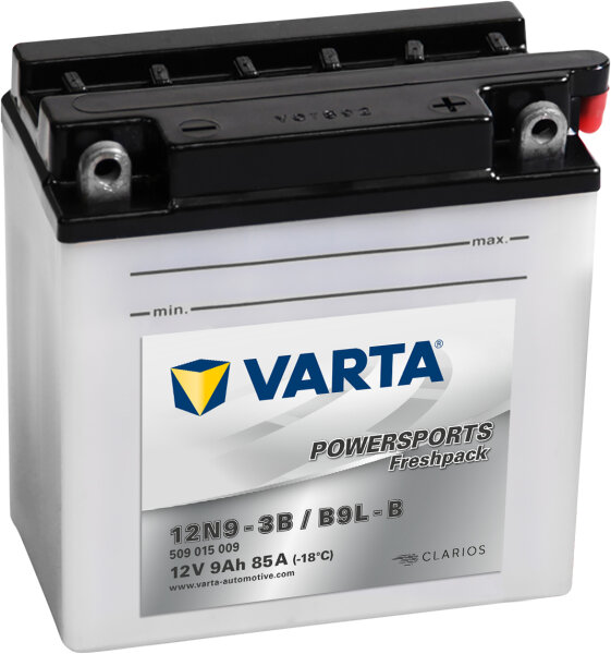 VARTA Powersports Fresh Pack 12N9-3B
9L-B 12V 9Ah 85A EN (509015009I314)