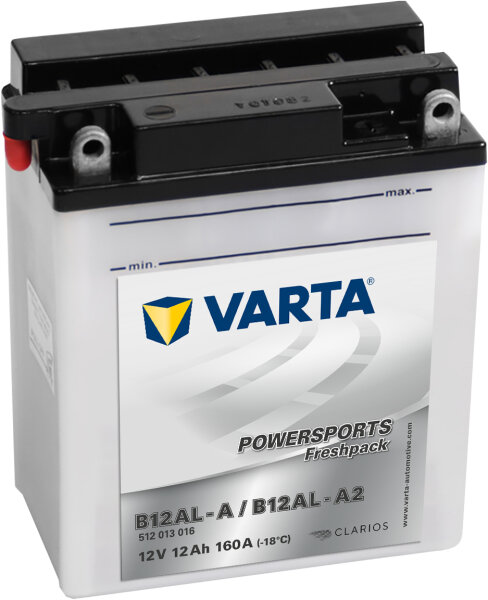 VARTA Powersports Fresh Pack B12AL-A
B12AL-A2 12V 12Ah 160A EN (512013016I314)