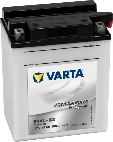 VARTA Powersports Fresh Pack B14L-B2 12V 14Ah 190A EN (514013019I314)