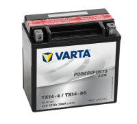 VARTA Powersports AGM  TX14-4
TX14-BS 12V 12Ah 200A EN...