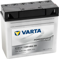 VARTA Powersports Fresh Pack 51814
12C16A-3B 12V 18Ah...