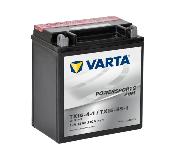 VARTA Powersports AGM  TX16-4-1
TX16-BS-1 12V 14Ah 210A EN (514901021I314)