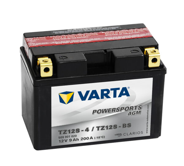 VARTA Powersports AGM  TZ12S-4
TZ12S-BS 12V 9Ah 200A EN (509901020I314)