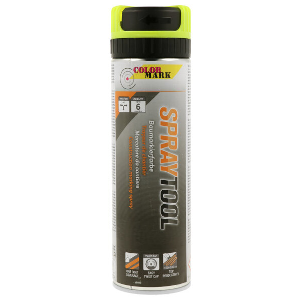 COLORMARK SPRAYTOOL Markierungsfarbe Neongelb 500 ml Spraydose 119620