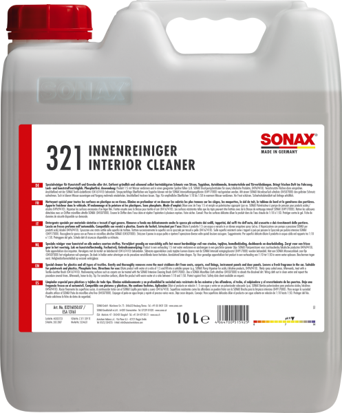 SONAX 03216050  InnenReiniger 10 l