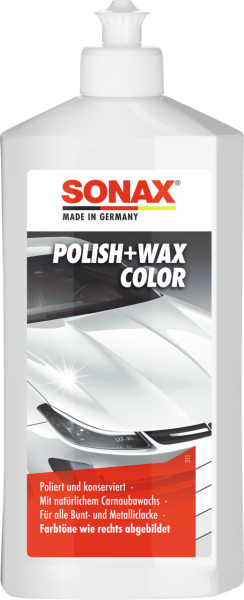 SONAX 02960000  Polish+Wax Color weiß 500 ml