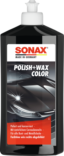 SONAX 02961000  Polish+Wax Color schwarz 500 ml