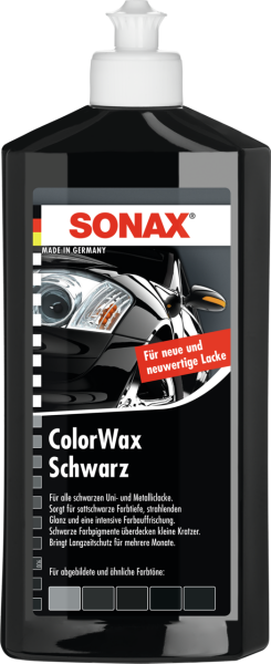 SONAX 02982000  ColorWax schwarz 500 ml