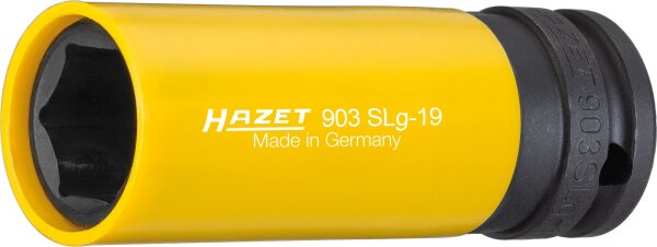 HAZET Schlag-, Maschinenschrauber Steckschlüsseleinsatz - Sechskant 903SLG-19 - Vierkant12,5 mm (1/2 Zoll) - Außen-Sechskant-Tractionsprofil - 19 mm