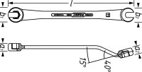 HAZET Bremsleitungs-Schlüssel - offen 612N-11 - Außen-Sechskant Profil - 11 mm