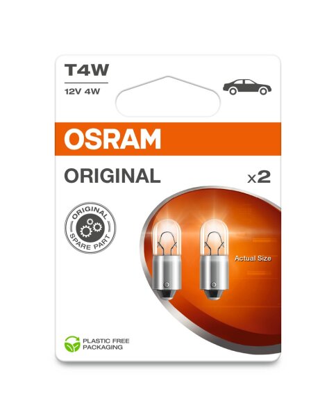 OSRAM Original T4W 12V Doppelblister 3893-02BL