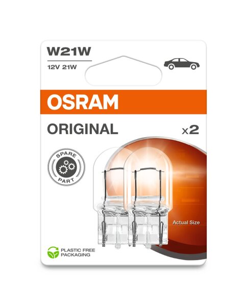 OSRAM Original W21W 12V Doppelblister Eco 7505-2BL