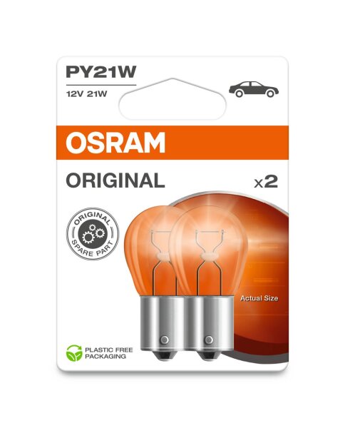 OSRAM Original PY21W 12V Doppelblister Eco 7507-2BL