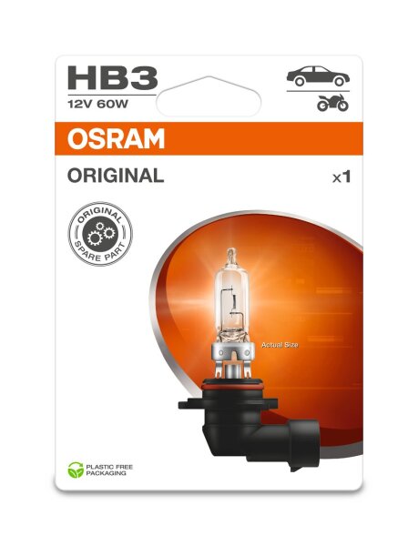 OSRAM Original HB3 12V Einzelblister Eco 9005-1BL