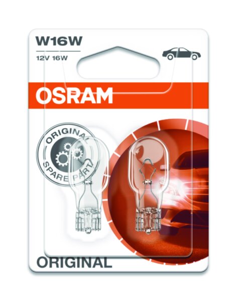 OSRAM Original W16W 12V Doppelblister 921-02B