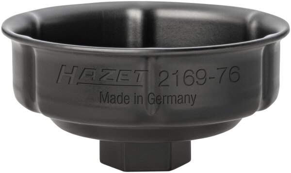 HAZET Ölfilter-Schlüssel 2169-76 - Vierkant12,5 mm (1/2 Zoll) - Rillenprofil - 85 mm