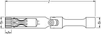 HAZET Zündkerzen-Schlüssel 4766-1 - Vierkant10 mm (3/8 Zoll) - Außen-Sechskant Profil - 16 mm - 5?8 ?