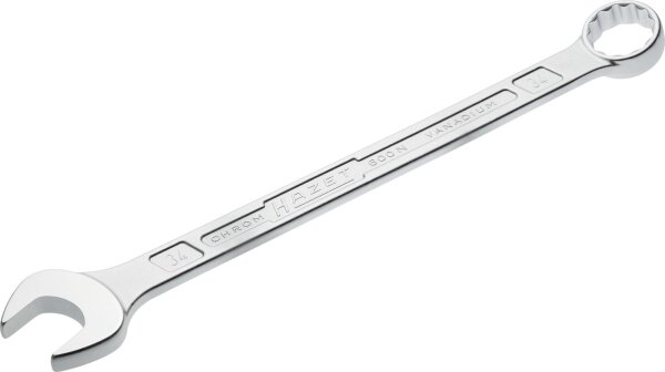 HAZET Ring-Maulschlüssel 600N-34 - Außen-Doppel-Sechskant-Tractionsprofil - 34 mm
