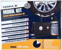 TERRAS Reifenpannenset Mobil Kit - mit  450ml Automotive Dichtmittel T56000