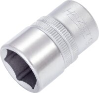 HAZET Steckschlüsseleinsatz - Sechskant 900-18 - Vierkant12,5 mm (1/2 Zoll) - Außen-Sechskant-Tractionsprofil - 18 mm