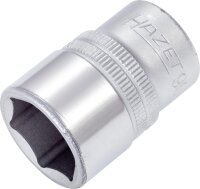 HAZET Steckschlüsseleinsatz - Sechskant 900-19 - Vierkant12,5 mm (1/2 Zoll) - Außen-Sechskant-Tractionsprofil - 19 mm