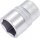 HAZET Steckschlüsseleinsatz - Sechskant 900-20 - Vierkant12,5 mm (1/2 Zoll) - Außen-Sechskant-Tractionsprofil - 20 mm