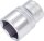 HAZET Steckschlüsseleinsatz - Sechskant 900-23 - Vierkant12,5 mm (1/2 Zoll) - Außen-Sechskant-Tractionsprofil - 23 mm