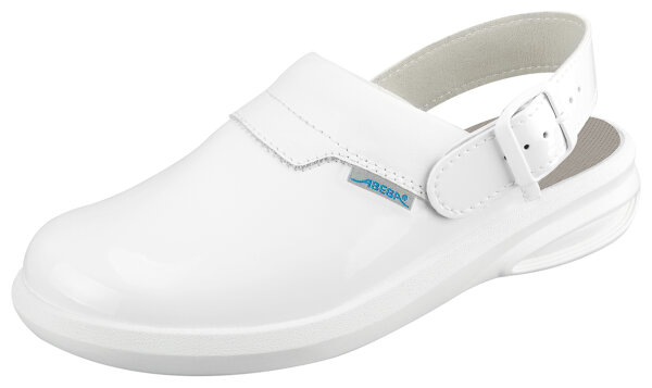 ABEBA Easy Clog Lack weiß  OB (7620)