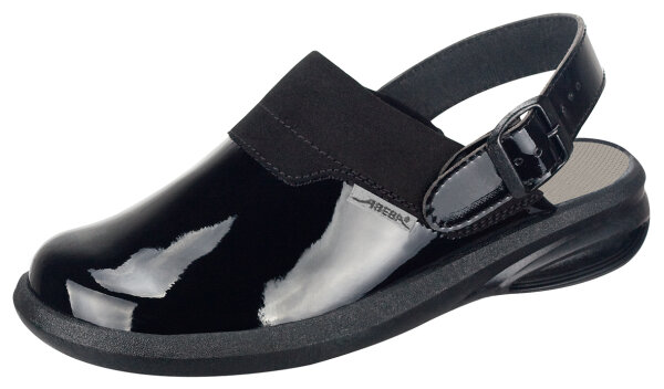 ABEBA Easy Clog Lack schwarz  OB (7621)