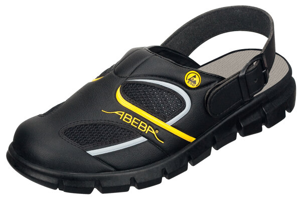 ABEBA Dynamic Clog schwarz/gelb  OB (37343)